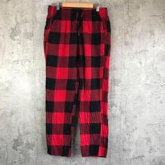 Z3694古着　チェックパンツ　パジャマパンツ　赤　黒　90s Y2K