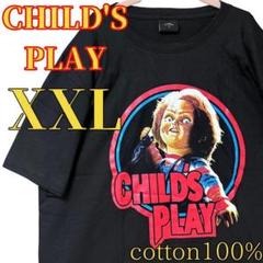 高品質チャッキー 映画Tシャツ チャイルドプレイ半袖コットン100新品 2XL黒