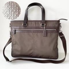 【極美品】COACH メンズ 2way ビジネスバッグ ブリーフケース ナイロン