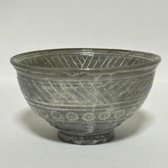 Ｎ９２５　茶碗　『佐藤利明造』『銘　初音』『三島刷毛目茶碗』　共箱　茶道具 N925 茶碗 『佐藤利明造』『銘 初音』『三島刷毛目茶碗』 共
