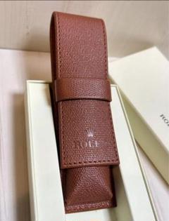 ロレックス ROLEX レザーペンケース ブラウン ノベルティ 未使用