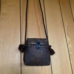 新品 イチichi 帆布 柿渋ショルダーバッグ 特注品外ポケット付