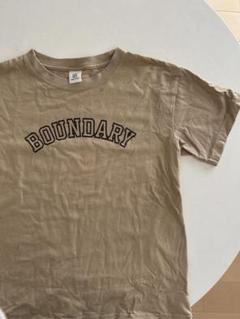 ベージュ ロゴ半袖Tシャツ キッズ