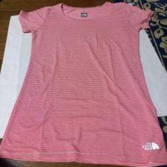 THE NORTH FACE 赤と白のストライプ Tシャツ M