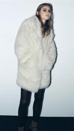 ZARA フェイクファーコート S - メルカリ