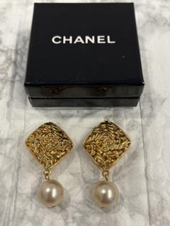 希少 CHANEL シャネル イヤリング ロンバス ココマーク 2502