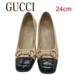 【美品】GUCCI 本革ビット風パンプス 37C 24cm 黒ベージュ 美品】GUCCI 本革ビット風パンプス 37C 24cm 黒ベージュ - メルカリ