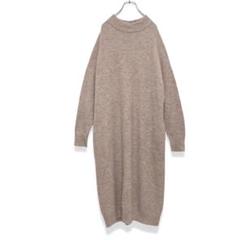 ADAM ET ROPE' ルーズニットワンピース ポケット付き シンプル