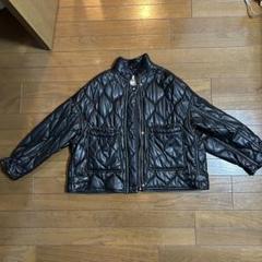 ZARA ショートキルティングフェイクレザージャケット　L ZARA ショートフェイクレザーキルティングジャケット Sサイズ