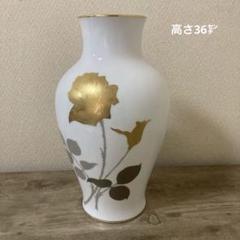 【大倉陶園】金蝕  薔薇  金彩  バラ  花瓶 大倉陶園 高さ23cm 金蝕バラ 花瓶 フラワーベース 薔薇 皇室