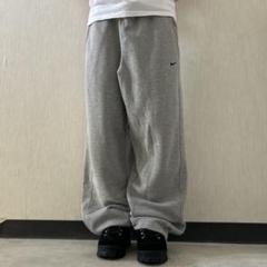 90-00s NIKE バギースウェットパンツ ワイドレグ グレー - メルカリ