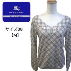 BURBERRY ブルーレーベル ノバチェック　ボウタイ ホース刺繍 38(M) 美品】バーバリーブルーレーベル ワンピース ノバチェック