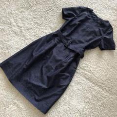 『美品』BURBERRY LONDON フリル　ノースリーブ　ワンピース　花付き 美品』BURBERRY LONDON フリル ノースリーブ ワンピース 花付き