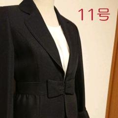 【新品】立体素材セットアップスカートスーツ パイピング 11号 黒 卒入学式など 新品】立体素材セットアップスカートスーツ パイピング 11号 黒