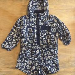 patagonia フード付きジャケット 2T ネイビー　セットアップ