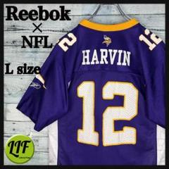 リーボック NFL プリントチームロゴ バイキングス ゲームシャツ L 5208