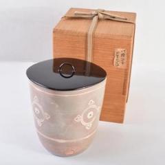 京焼 色絵水指 楽山窯 三代目清水日呂志作 茶道具 供箱付 B841 栗山園オンライン通販部 / 【出物】 楽山窯三島水指 清水日呂志