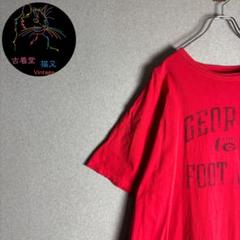 ✮Tシャツ　赤　アメフト　着古し感　オーバーサイズ　ビッグシルエット　3XL✮