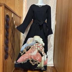 ハンドメイド　[超美品] 留袖からリメイク　ワンピースドレス　コサージュ付き 2025年最新】留袖 リメイクドレスの人気アイテム - メルカリ
