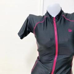 極美品　水着　ベネトン　セットアップパンツ　キャップ　ロゴ　つる生地　黒　9M