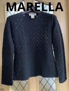 MARELLA SPORT⭐️ ニットセーター 長袖 星柄 ネイビー
