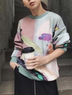 AMERI】MARIANA SWEAT 転写プリント 長袖