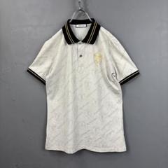 MARIK LONA スカル刺繍 ホワイトポロシャツ 美品 MARK&LONA ゴルフ 半袖 ポロシャツ スカル ロゴプリント メンズ