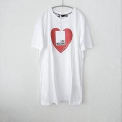 【新品】MOSCHINO モスキーノ ハート 半袖 Tシャツワンピース