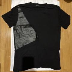 ZARA MAN アシンメトリック ブラックダメージTシャツ