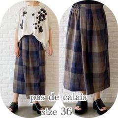 【pas de calais】チェックスカート スーパーセール パドカレ pas de calais ⭐チェック柄スカート新