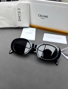 【美品】CÉLINE ラウンド型サングラス ブラック CELINE/セリーヌ】 ROUND BLACK SUNGLASS（サングラス）｜L
