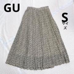 Sサイズ　小花柄プリーツロングスカート　GU