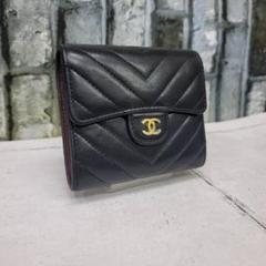 シャネル 長財布 ラムスキン シェブロン Vステッチ　ココマーク 黒 1330 楽天市場】シャネル CHANEL シェブロン Vステッチ スタッズ
