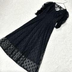 DEICY デイシー　パフスリーブ ロングワンピース　ドレス　ブラック