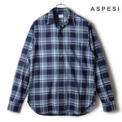 【新品】ASPESI アスペジ カディコットン チェック柄 シャツ L