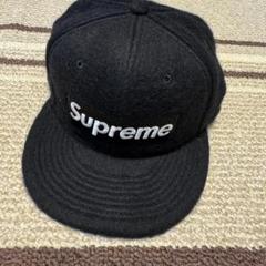 Supreme ブラックキャップ ウール100% Supreme(シュプリーム) / 20SS/MLB Box Logo New Era Cap/7 1/4