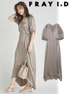 FRAY I.D フライアイディーIPEKERサテンアシメヘムワンピース【M】 美品 FRAY ID IPEKERサテンアシメヘムワンピ FWFO211077 - メルカリ