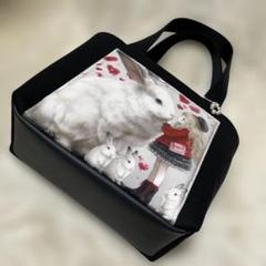 激レアねことうさぎパネル生地　ハンドメイド　ミニバック 激レアねことうさぎパネル生地 ハンドメイド ミニバック - メルカリ