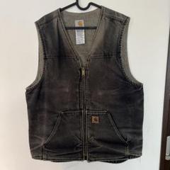 TALL ◎ ペンキ CARHATT カーハート ダックベスト L ネイビー TALL ◎ ペンキ CARHATT カーハート ダックベスト L ネイビー