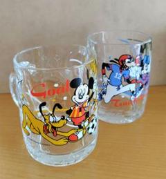 レリーフグラス2個セット ディズニーキャラクター 非売品 コカ
