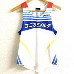 新品 上下 asics アシックス コニカミノルタ KONICA ユニフォーム asicアシックス KONICA MINOLTA コニカミノルタ ジャケット M