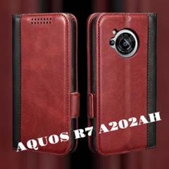 AQUOS R7 A202AH AH-52Cケース 手帳型 ストラップ付　TPU