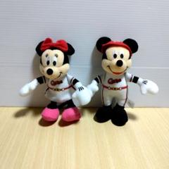ミッキー ミニー 野球ユニフォーム ぬいぐるみ カープ ぬいぐるみキーホルダー・キーチェーン（ミッキー、ミニー