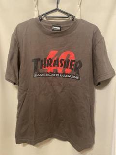 THRASHER マガジン四十周年ロゴプリント Tシャツ Mサイズ グレーのサムネイル