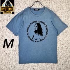 『大人気』　ヒステリックグラマー Tシャツ サークルロゴ　くすみブルー　M
