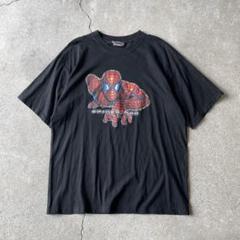 00s スパイダーマン マーベル プリント tシャツ ブラック アメコミ L