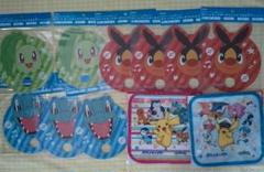 森永　ロッテ　ポケモンミニタオル＆うちわセット