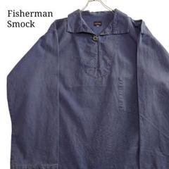 【美品！】Fisherman smock黒白ステッチキャンバス生地ユーロワーク Arch Sapporo BRITISH FISHERMAN SMOCK MADE IN ENGLAND | ARCH