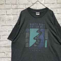 USA製90sヴィンテージTシャツ！シングルステッチ　グレー半袖古着　XL77