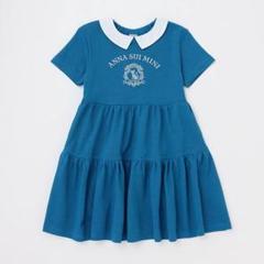 【新品】ANNA SUI mini カレッジ ロゴ ワンピース 150 猫 水色 新品】ANNA SUI mini カレッジ ロゴ ワンピース 150 猫 水色